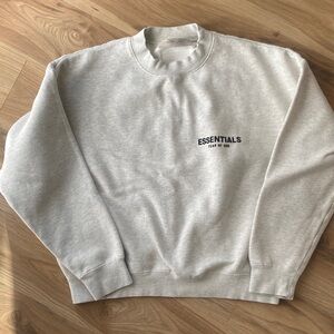 Fear of God Essentials Light Gray Crewneck Sweater